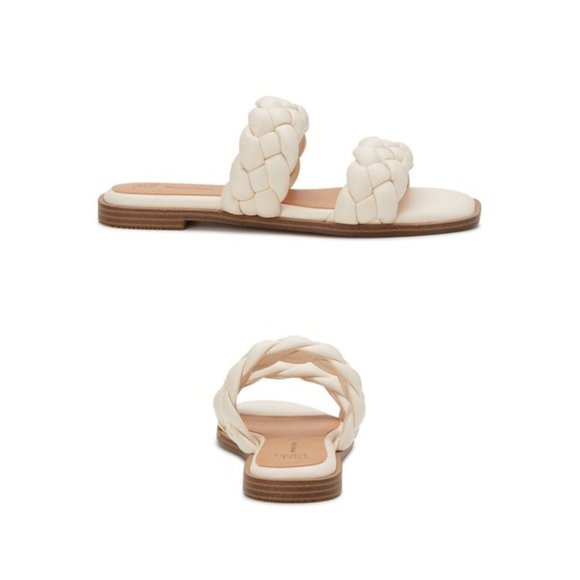 Time and Tru Women's Braided Two Band Sandals | Size 10 | Bone - Picture 6 of 8